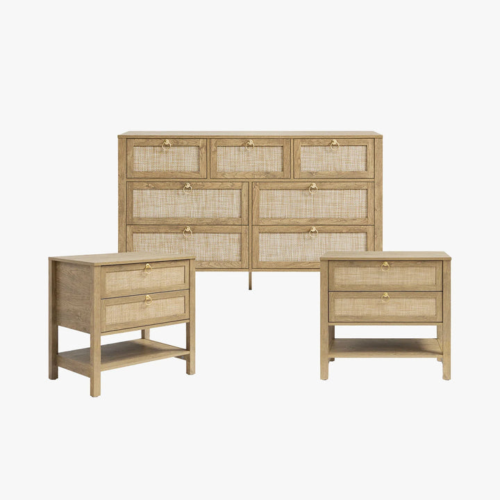 Terra Rattan Dresser and Nightstands Set