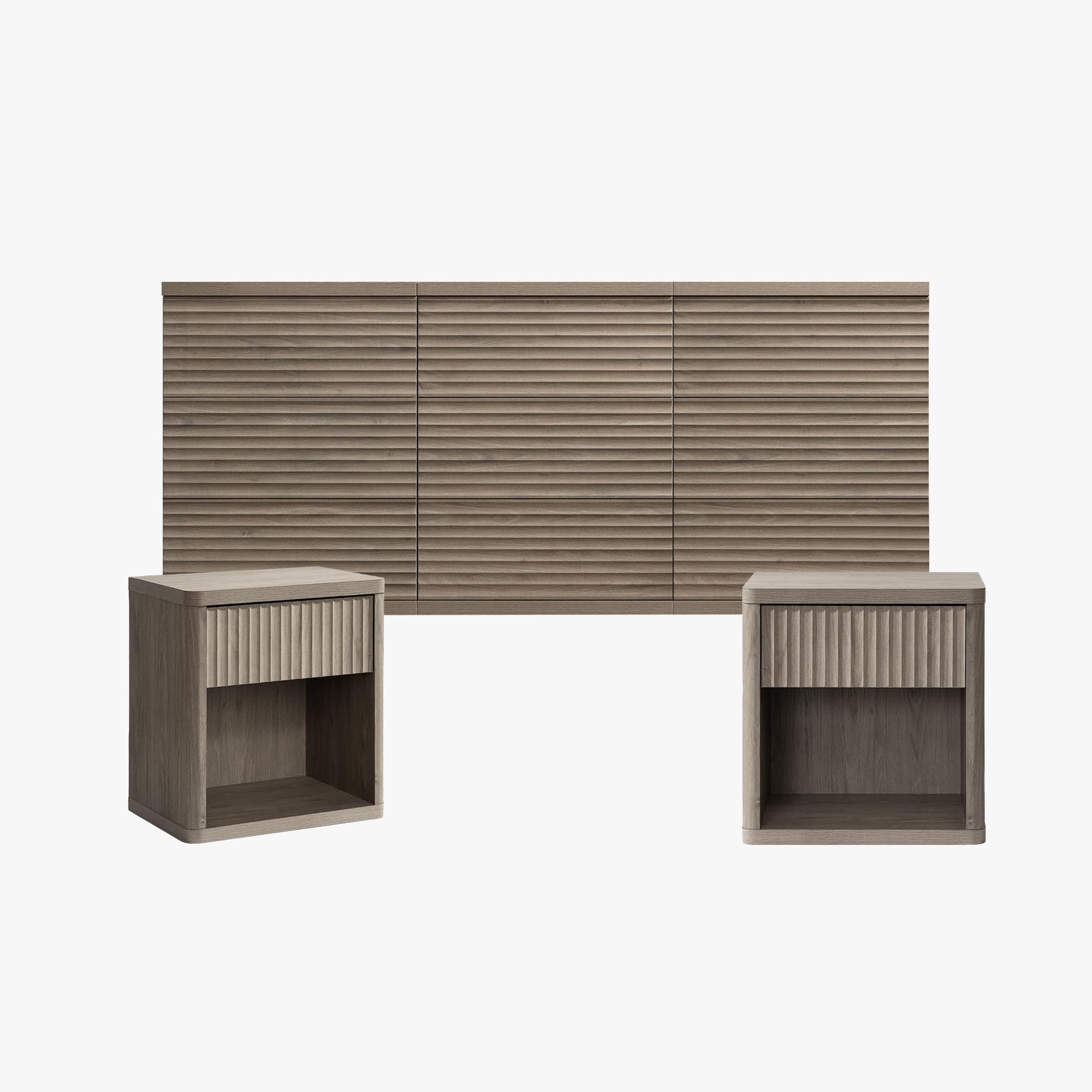 Stria Chest of Drawers and Nightstands Set