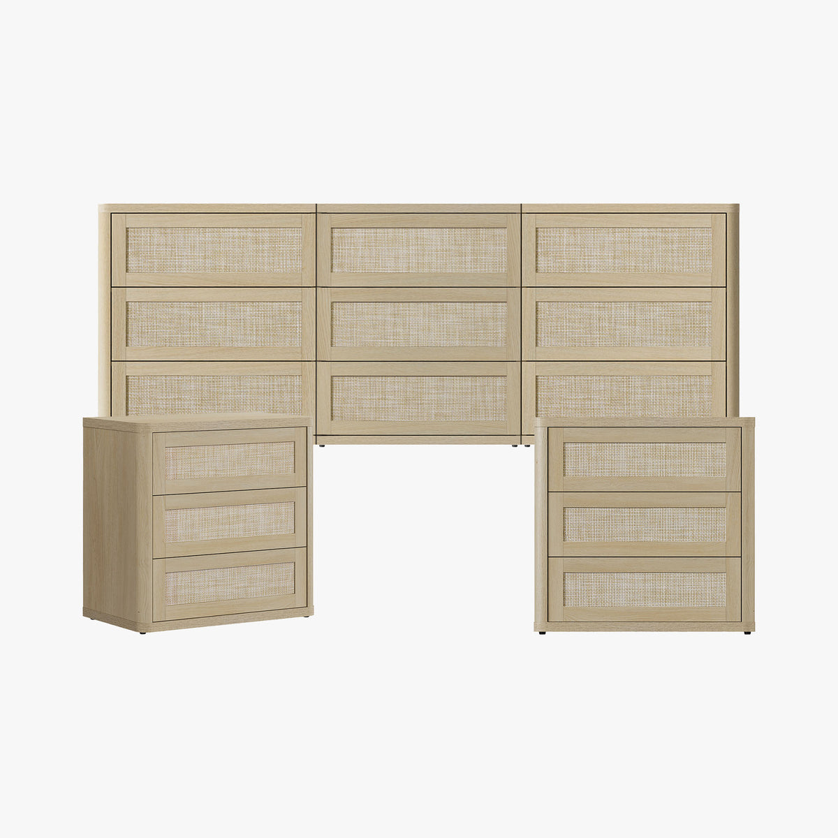 Zura Sectional 9 Drawers Dresser Sets