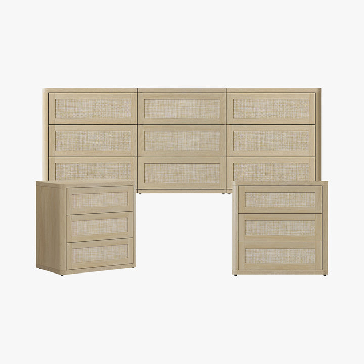 Zura Sectional 9 Drawers Dresser Sets