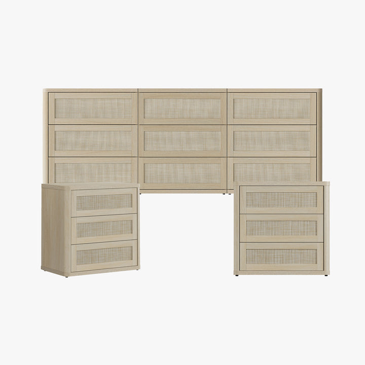 Zura 9-Drawer Chest and Nightstands Set