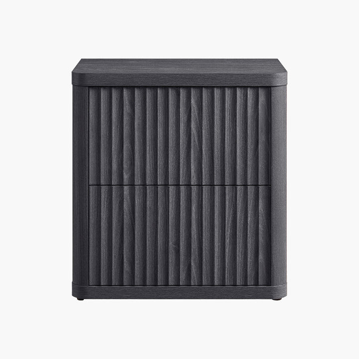 Cas 2-Drawer Nightstand, Fluted Style