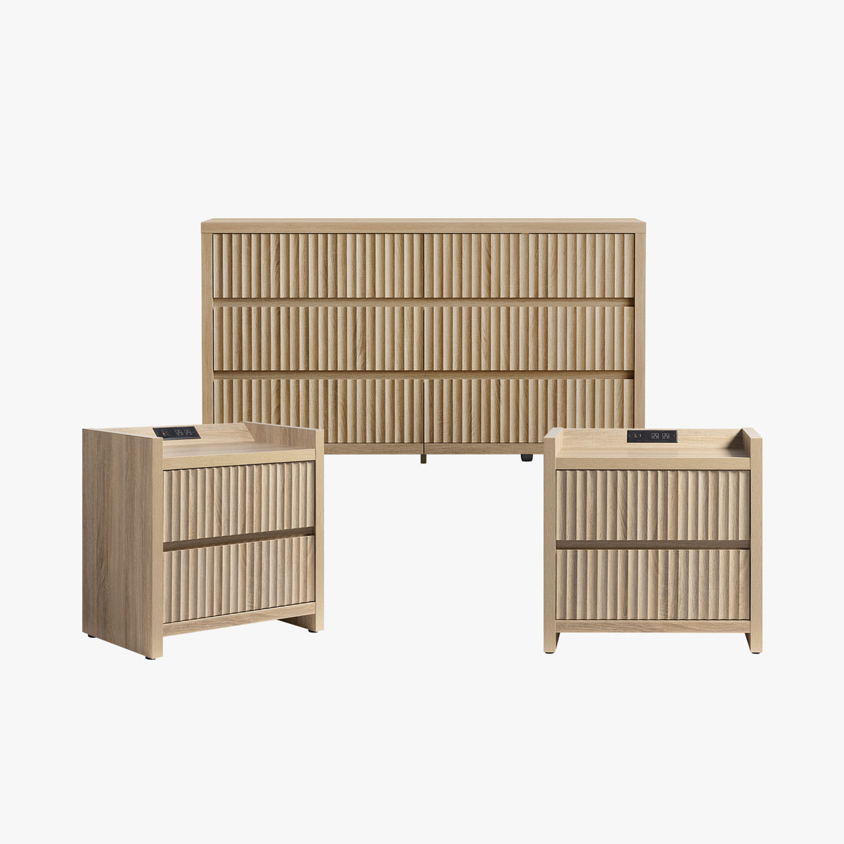 Prelude 6-Drawer Dresser and Nightstands Set