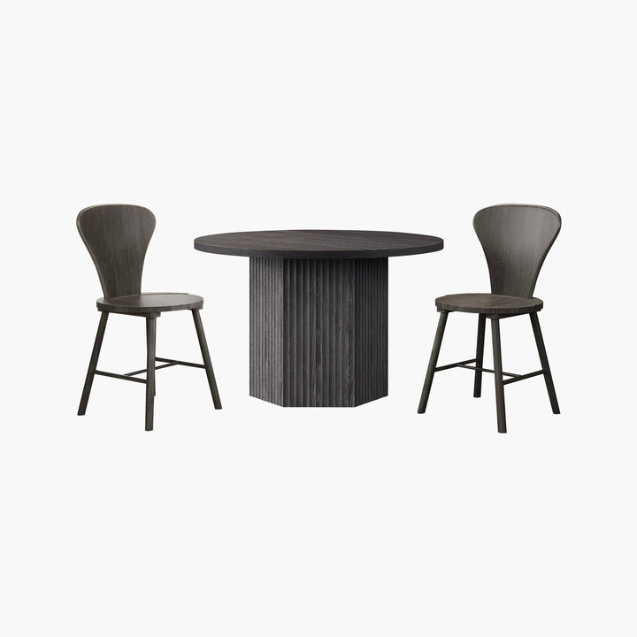 Cas Dining Table and Chairs Set for 6, Solid Wood