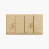 Burluxe Modern Luxury 4-Door Storage Sideboard Cabinet - Light Burl Wood - 1 Piece