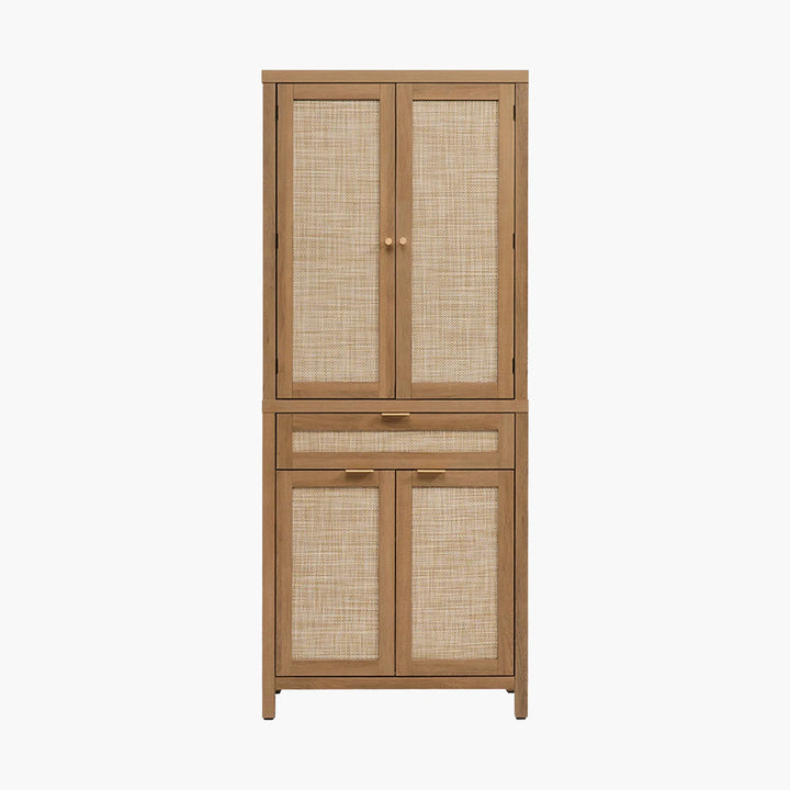 Savanna Pantry Cabinet,Rattan Door