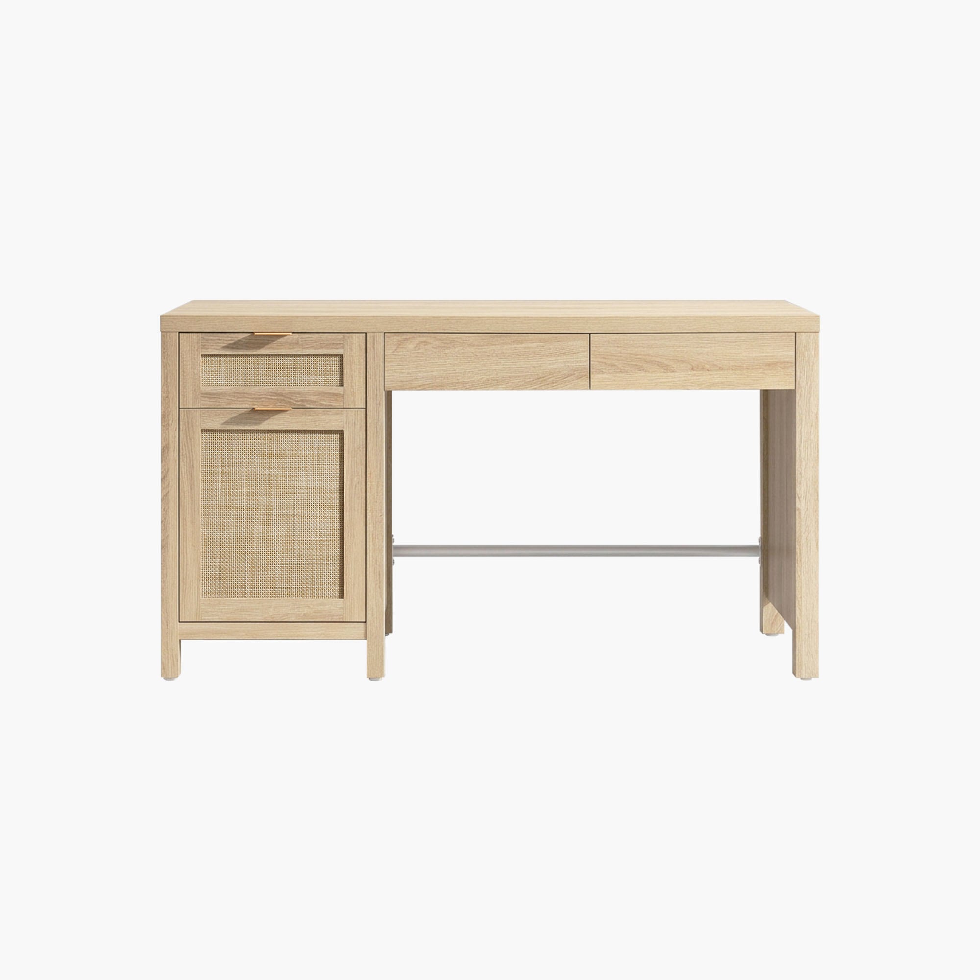 Savanna Rattan Computer Desk, 55-Inch Wide