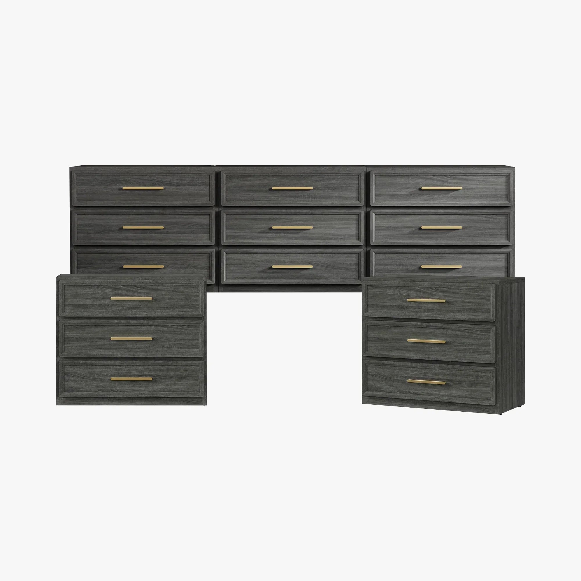 Crescent Modular Dresser and Nightstands Set