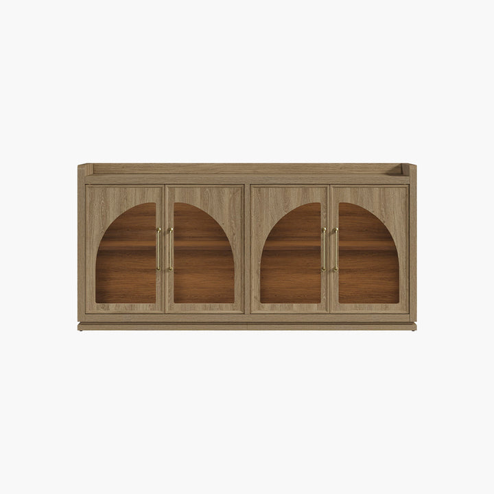Helio Glass-Door Sideboard Cabinet