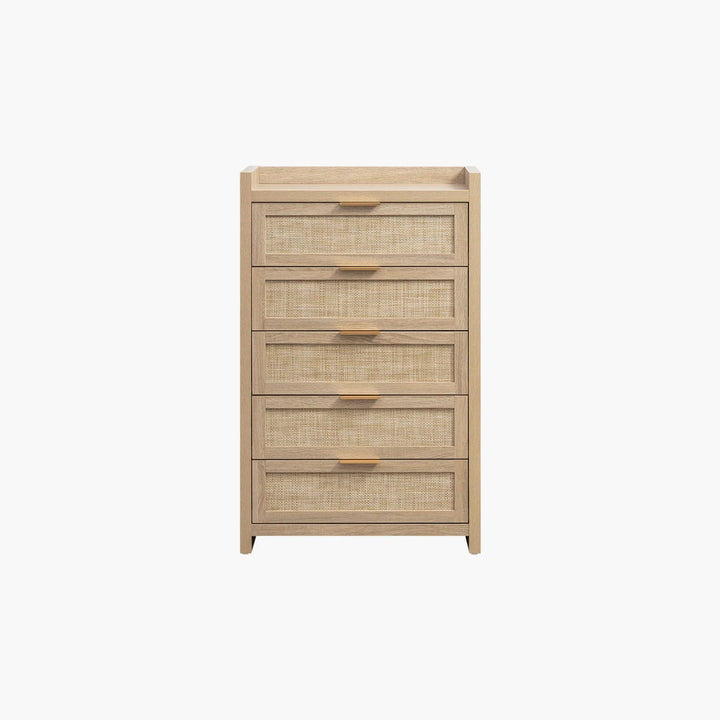 Savanna Rattan Dresser, 5 Drawers