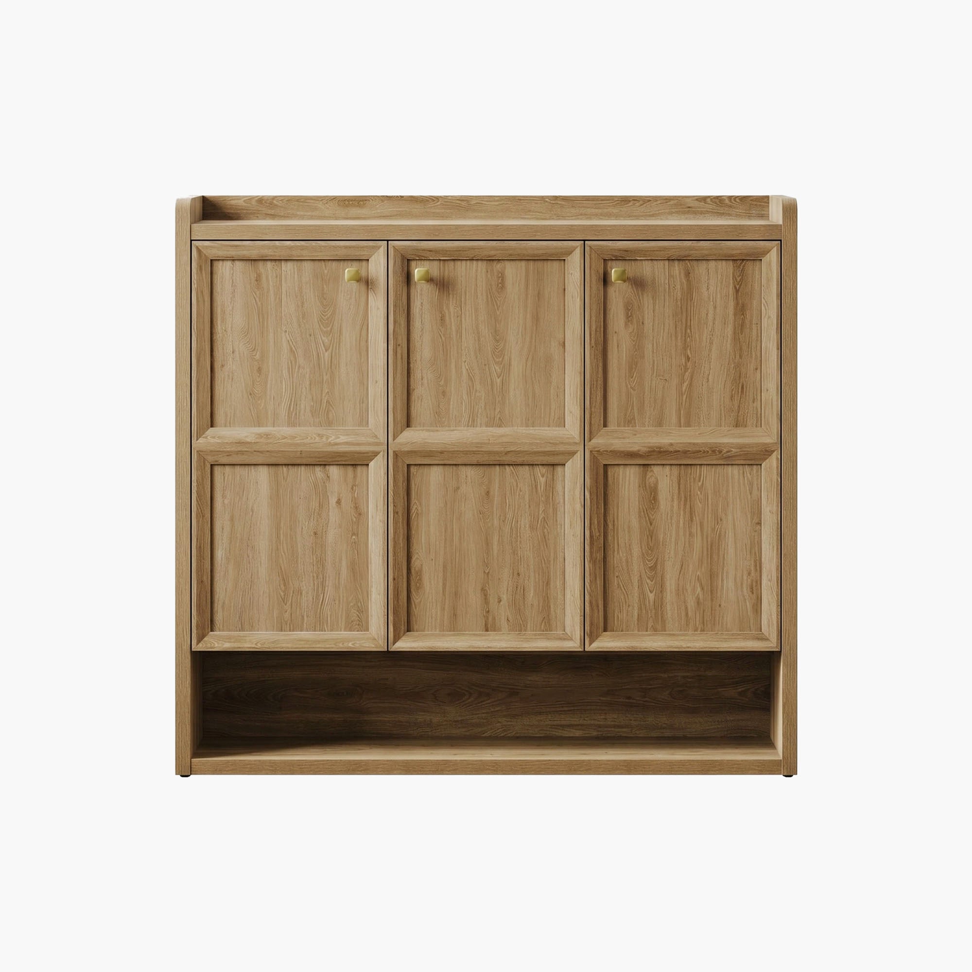 Helio 3 Doors Shoe Cabinet, Holds 26 Pairs