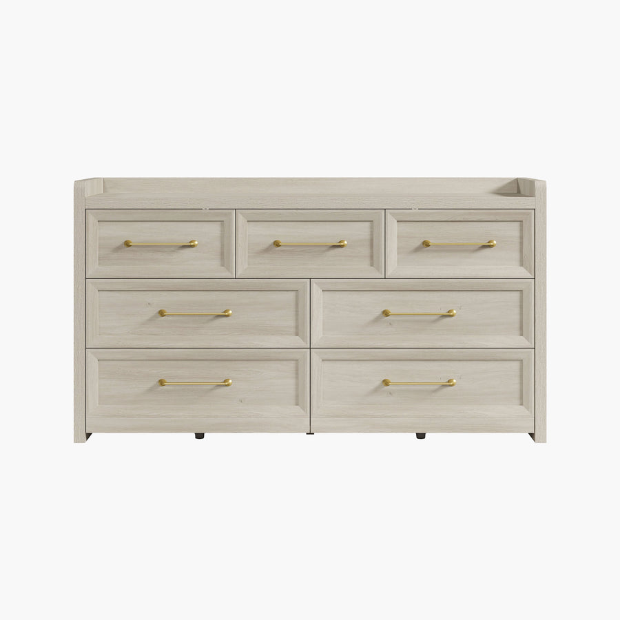 white and gold chest dresser Amazon.com: Tradare White Dresser for Bedroom with Gold Handles, 6 Drawer Wood Dresser Modern Chest of Organizer Storage Drawers for Hallway, Living Room, TV Stand : Home & Kitchen