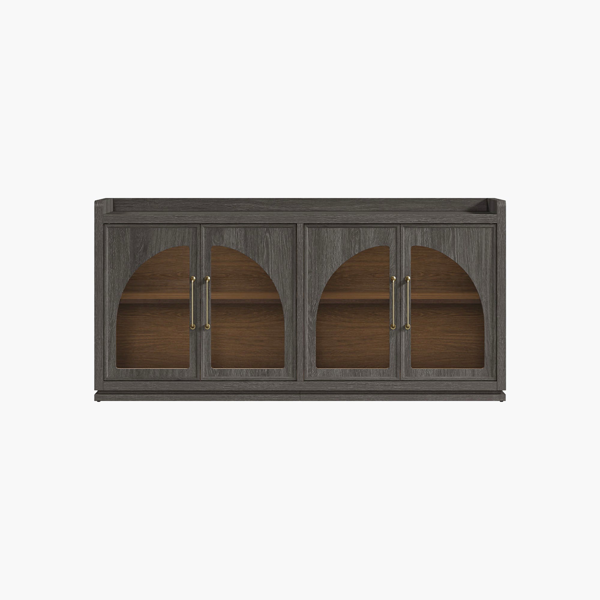 Helio Glass-Door Buffet Cabinet with Lights
