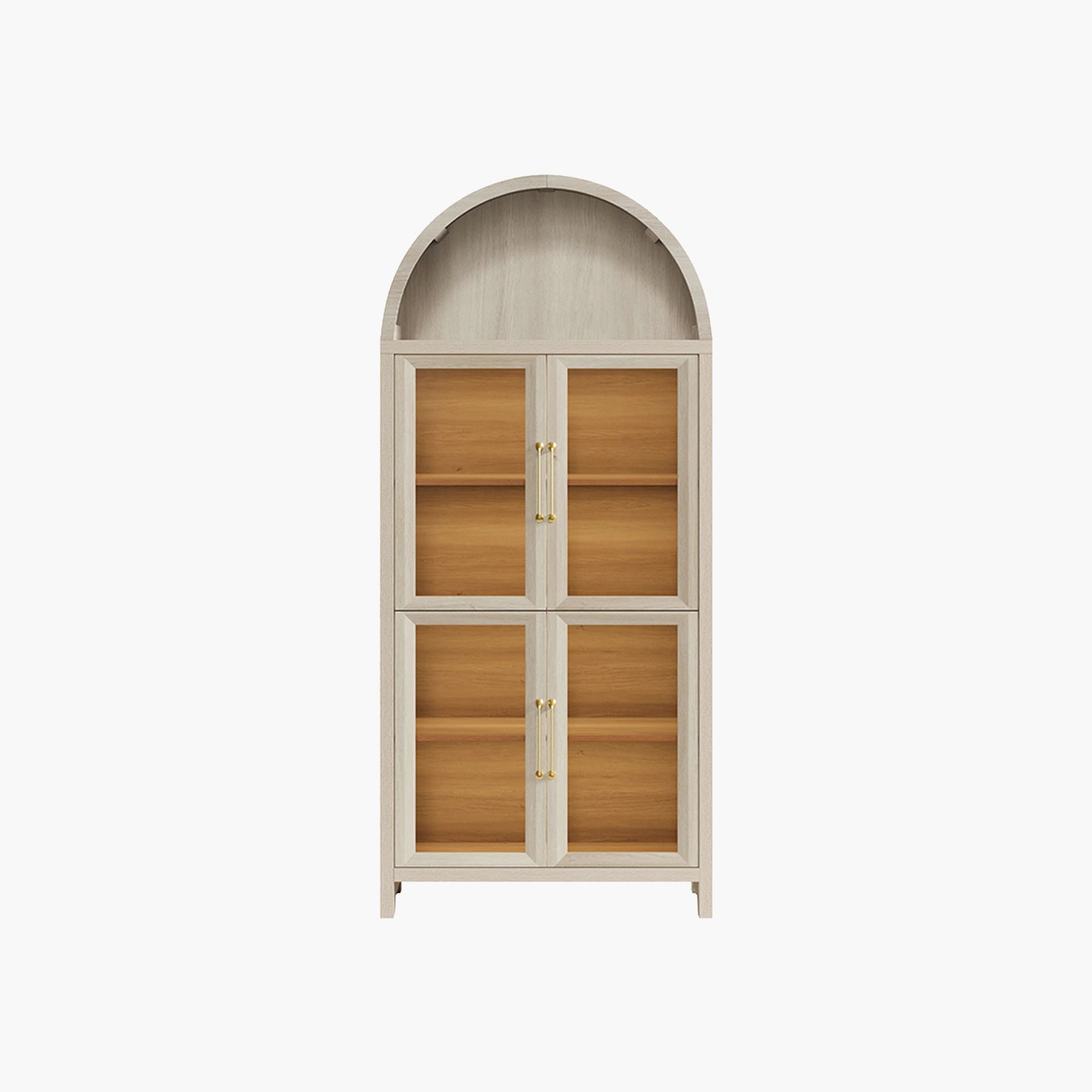 Helio Modern Glass-Door Display Cabinet