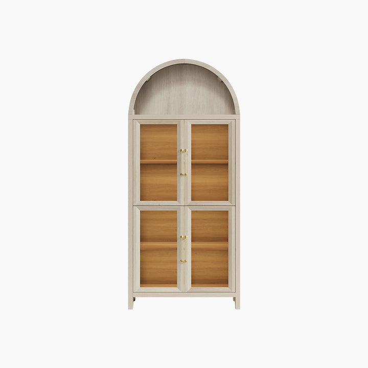 Helio Modern Glass-Door Display Cabinet