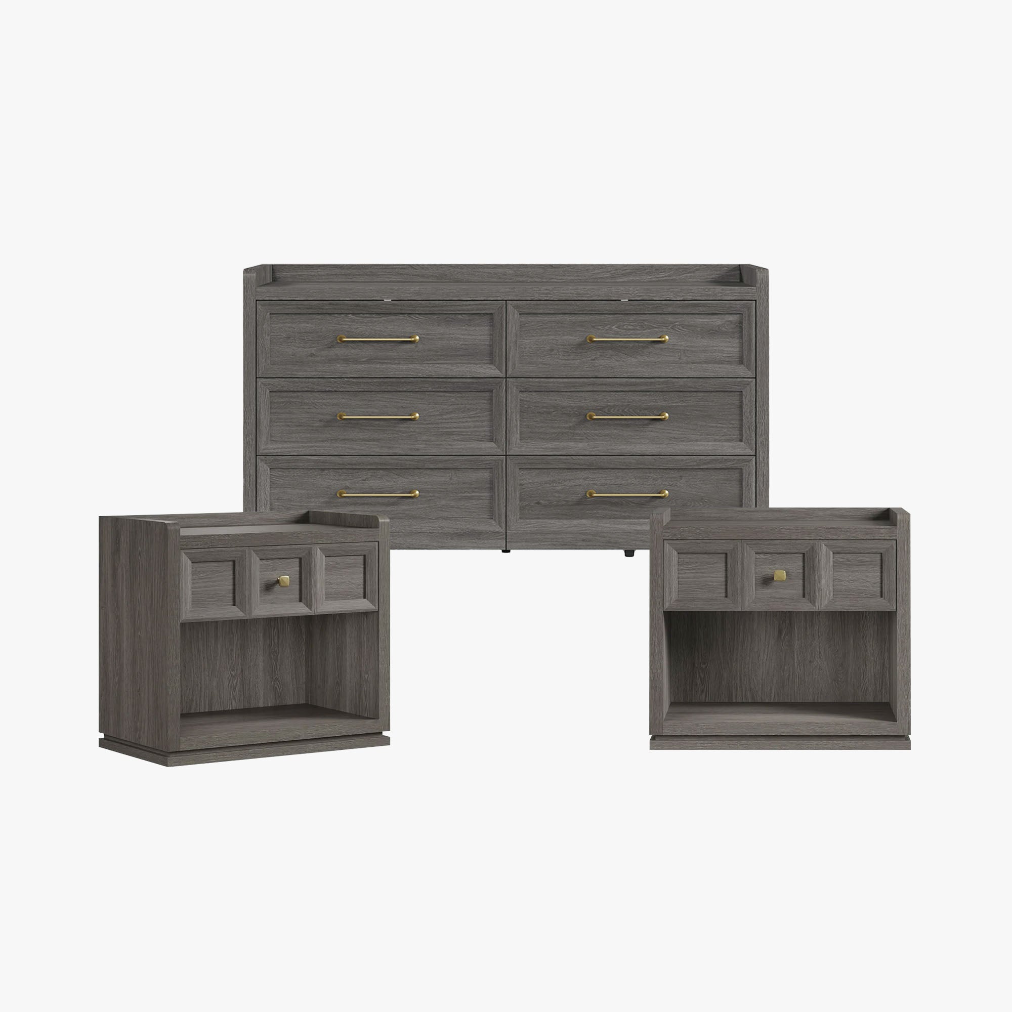 Helio 6 Drawer Dresser and Nightstands Set