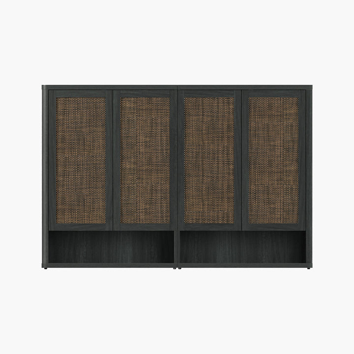 Zura Modular Rattan Shoe Cabinet, 50 Pairs