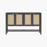 Terra TV Stand, 4 Doors - 1 Piece - Obsidian