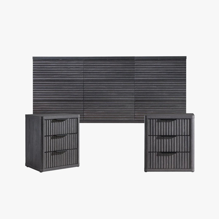 Stria 9-Drawer Dresser and Cas 3-Drawer Nightstand Set