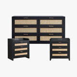 Savanna 6 Drawers Dresser and Nightstands Sets