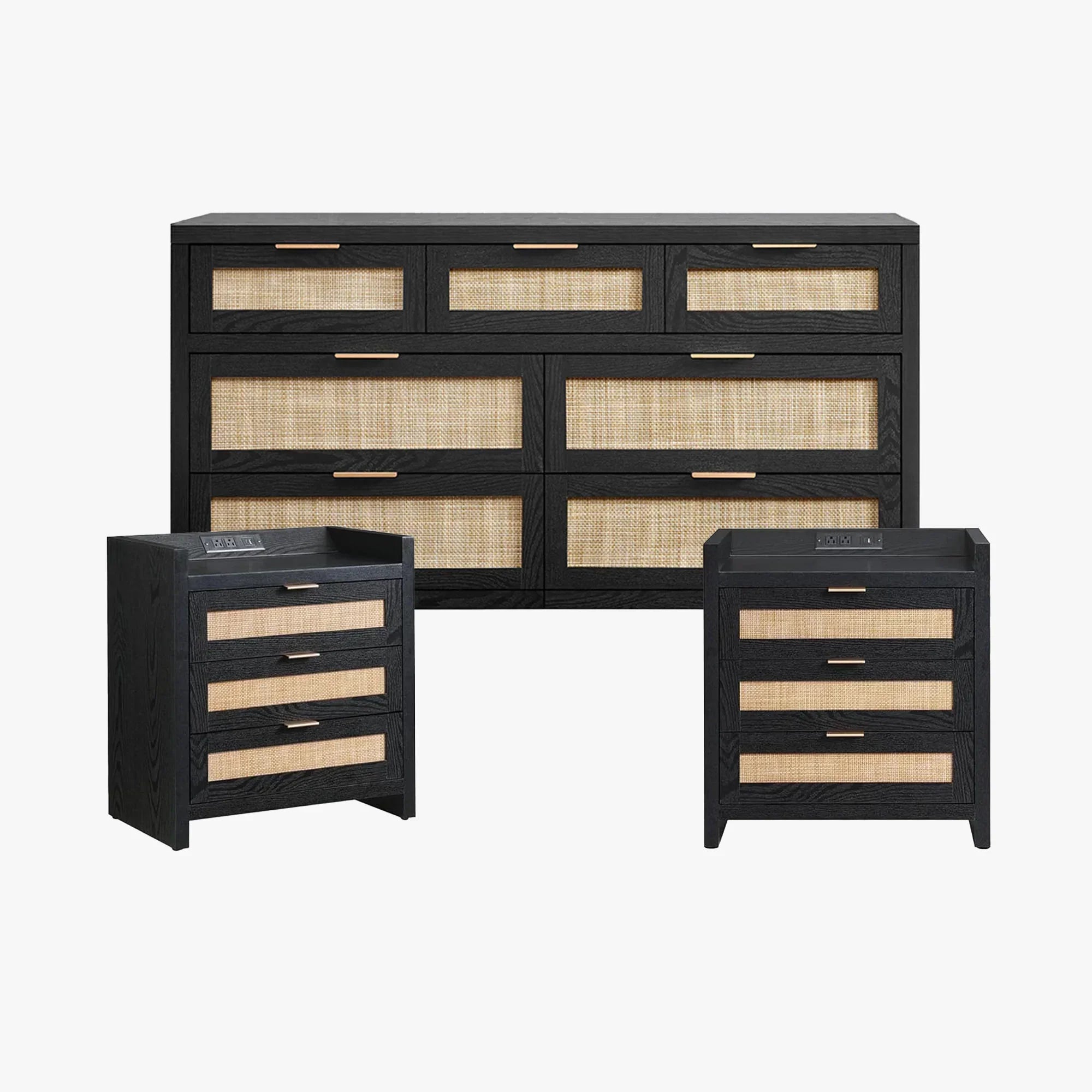Savanna 7 Drawers Dresser and Nightstand Set