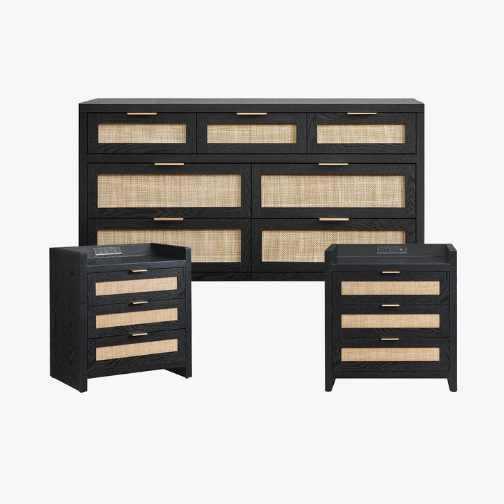 Savanna 7 Drawers Dresser and Nightstand Set