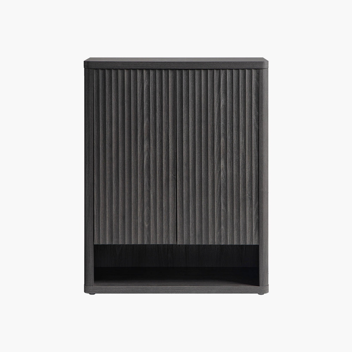 Cas 2-Door Shoe Cabinet, 20 Pairs - 1 Piece - Dark Grey Alder