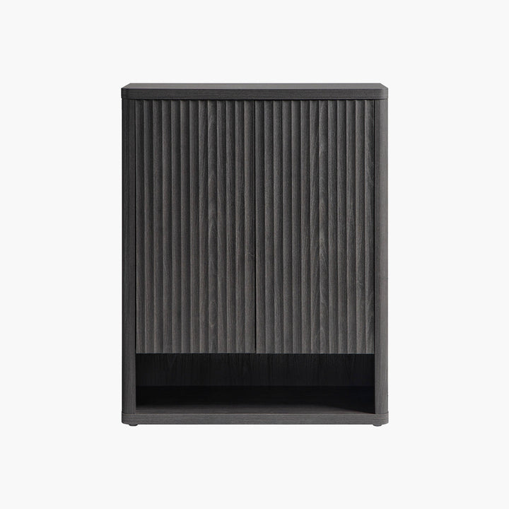 Cas 2-Door Shoe Cabinet, 20 Pairs - 1 Piece - Dark Grey Alder