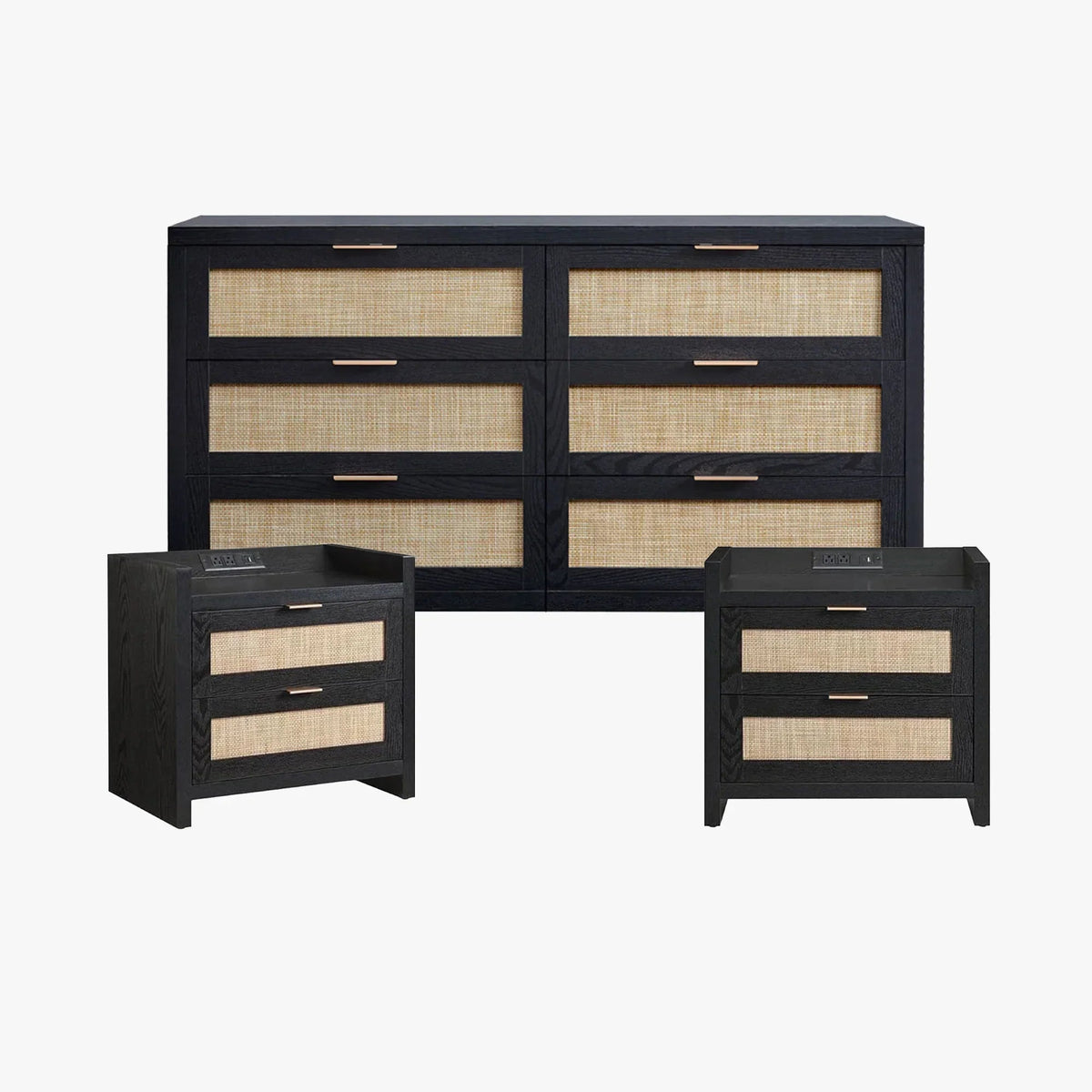 Savanna Dresser and 2 Drawers Nightstands Set