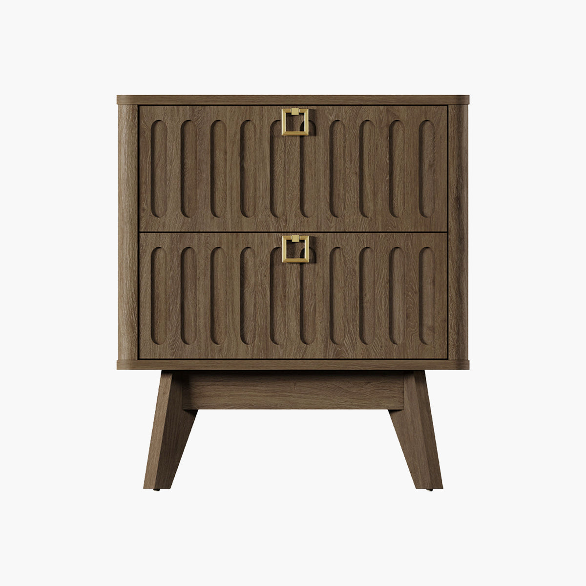 Domus 2-Drawer Nightstand, Modern Design