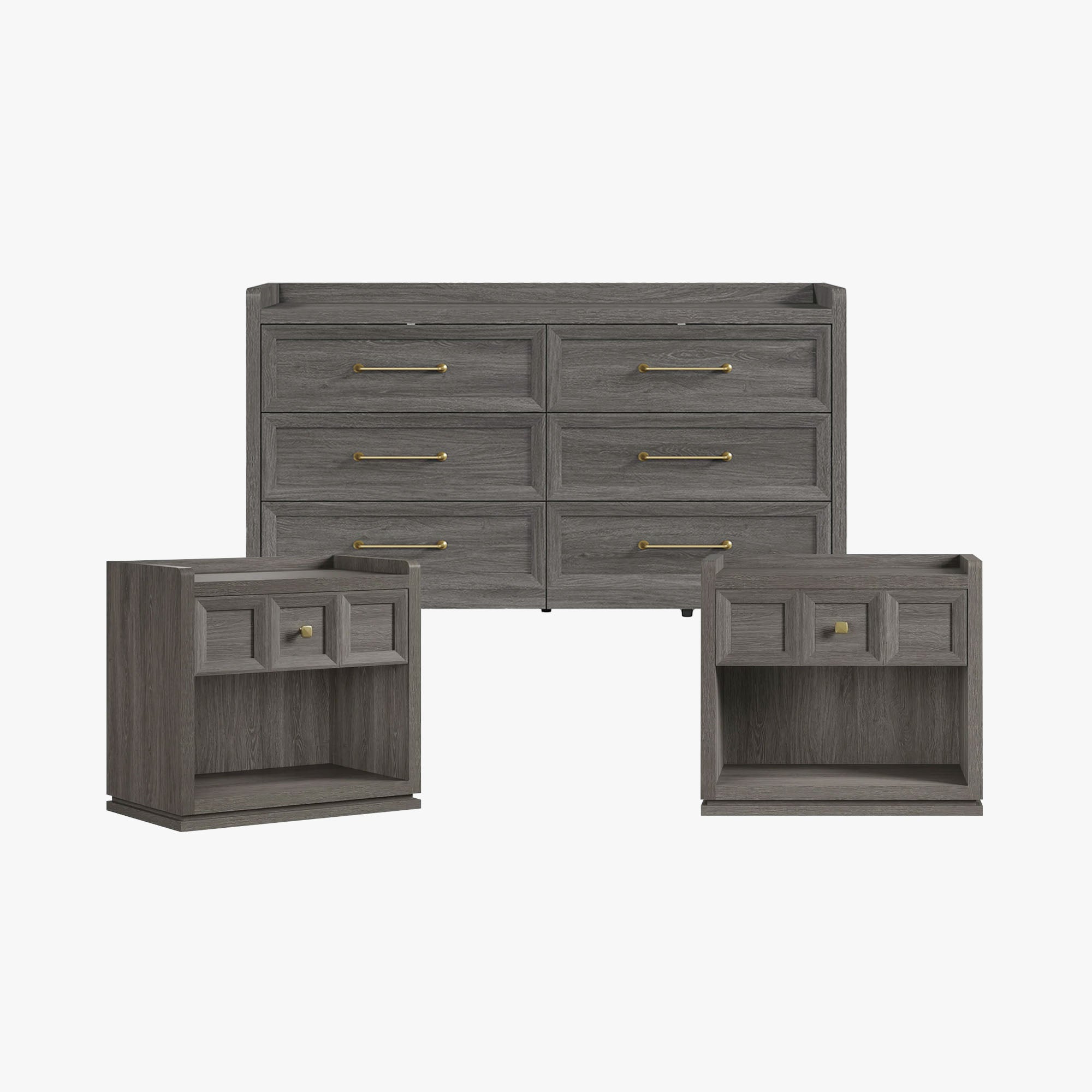 Helio 6 Drawers Dresser and Nightstand