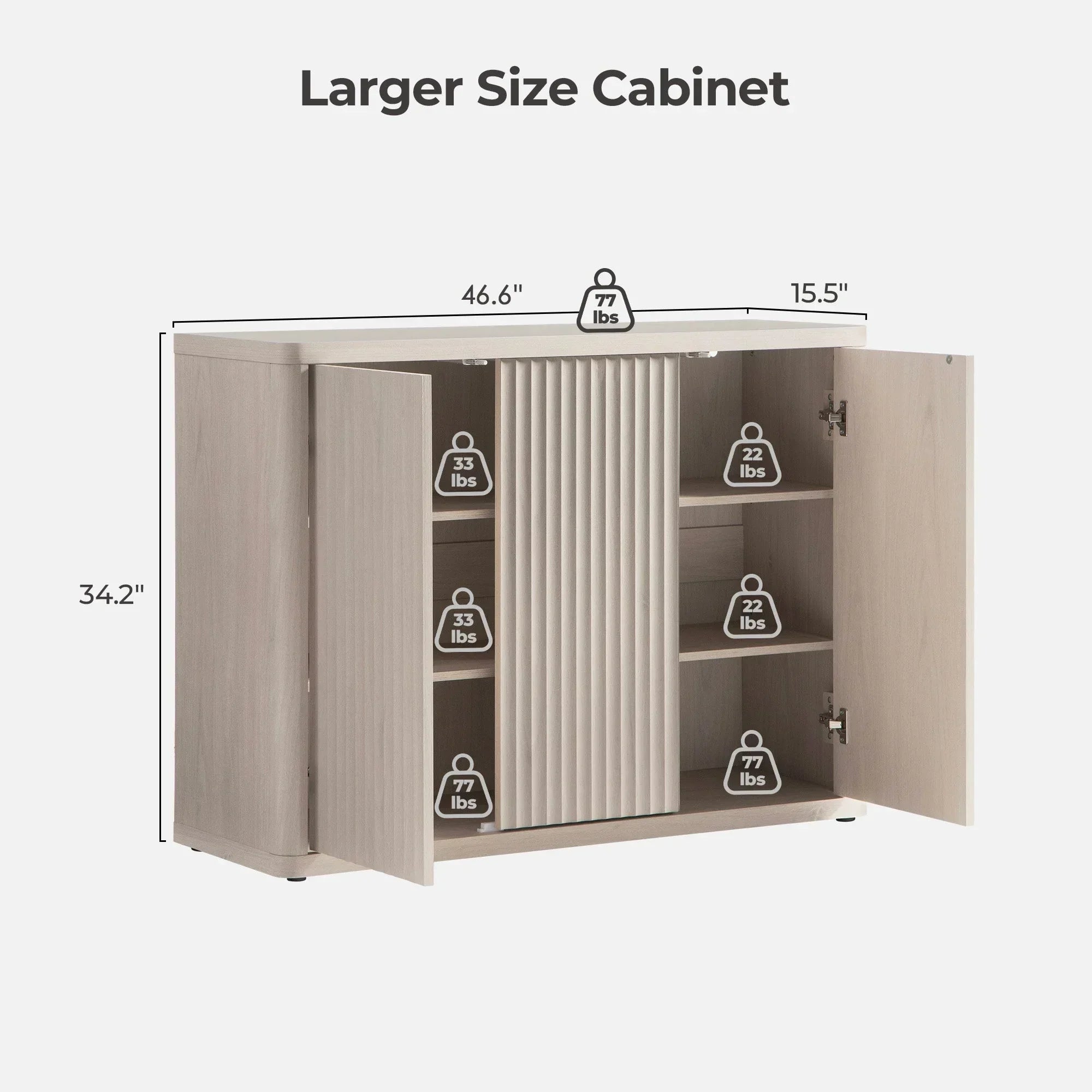 Cas TV Stand with Doors
