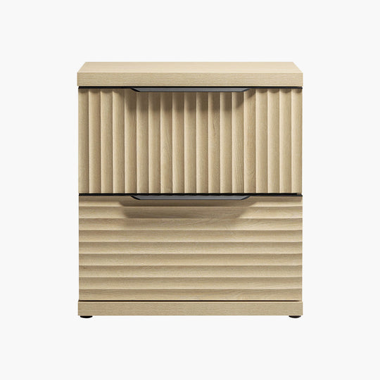 Stria 2-Drawer Nightstand with Interchangeable Panels