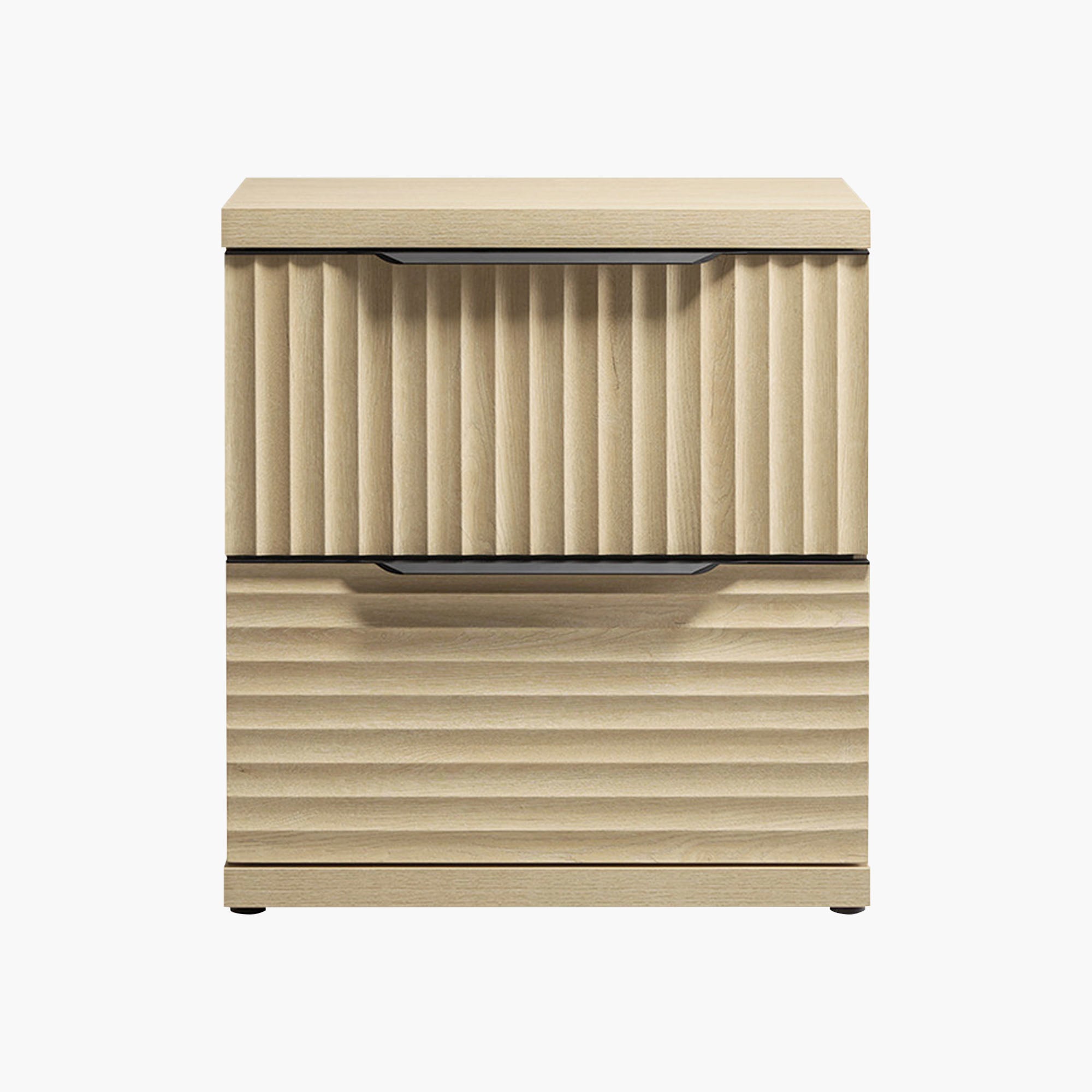 Stria 2-Drawer Nightstand with Interchangeable Panels