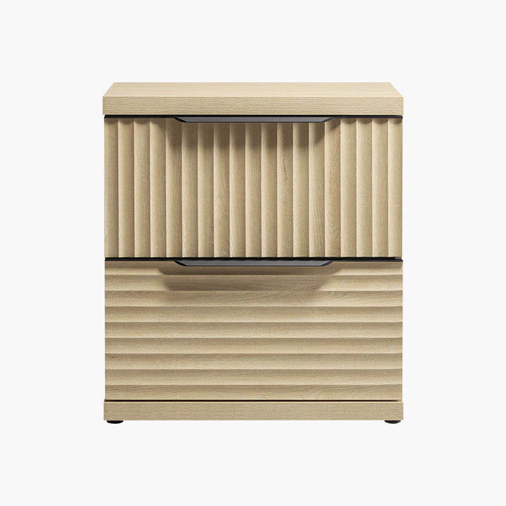 Stria 2-Drawer Nightstand with Interchangeable Panels