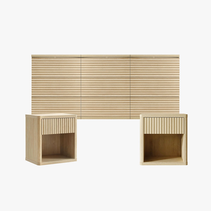 Stria Chest of Drawers and Nightstands Set