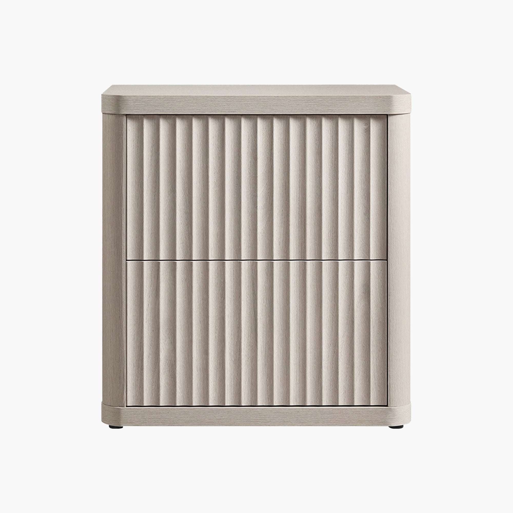 Cas 2-Drawer Nightstand, Fluted Style