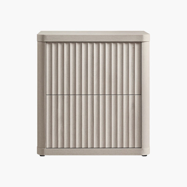 Cas 2-Drawer Nightstand, Fluted Style