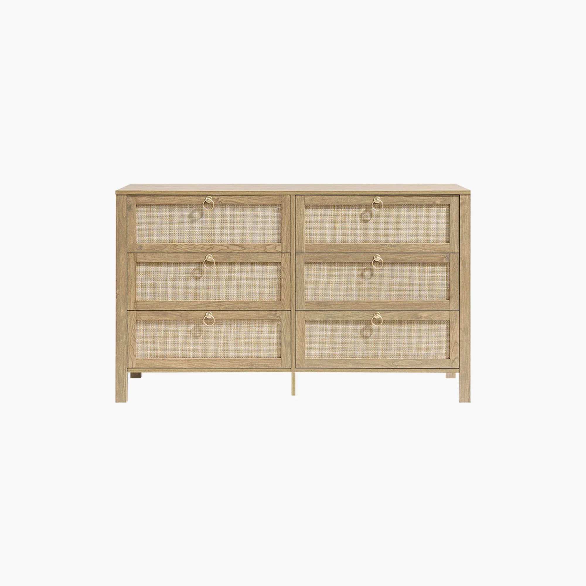 Terra White 6-Drawer Dresser