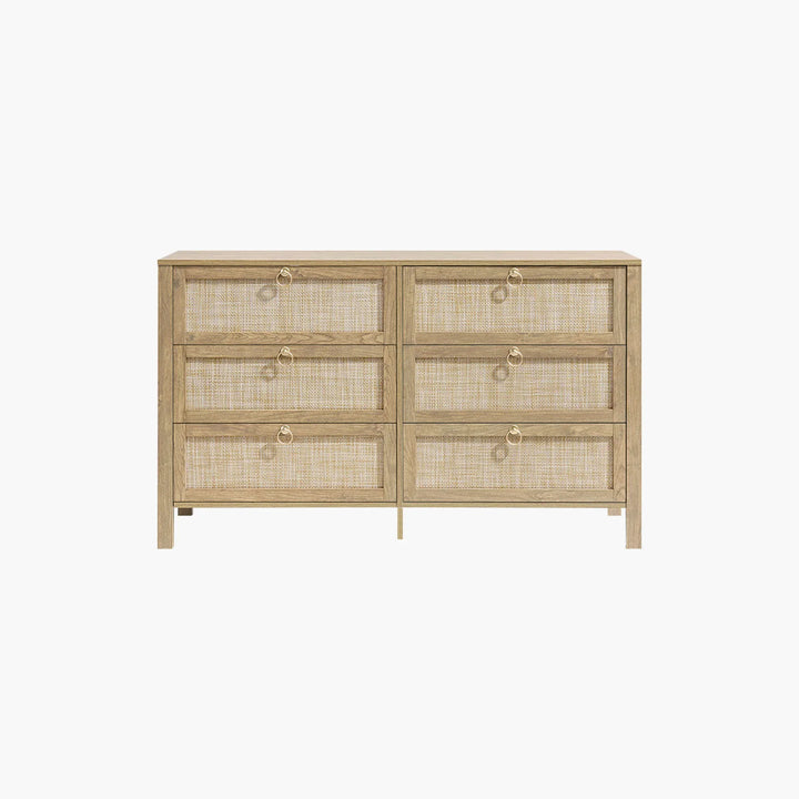Terra White 6-Drawer Dresser