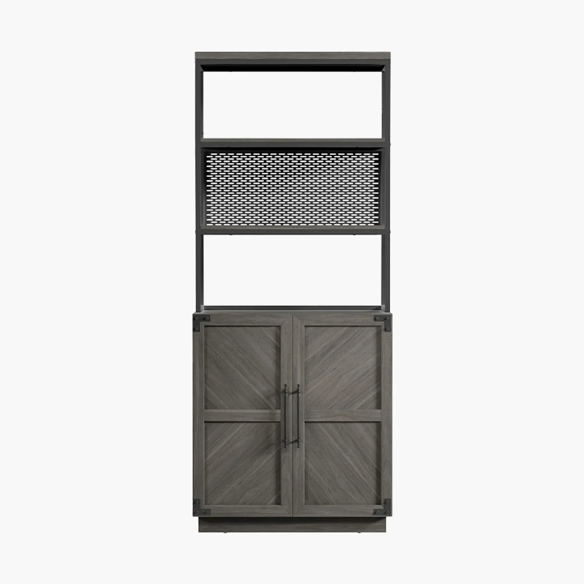 Willow 2 Doors Bookshelf, 75.3 Inch Tall