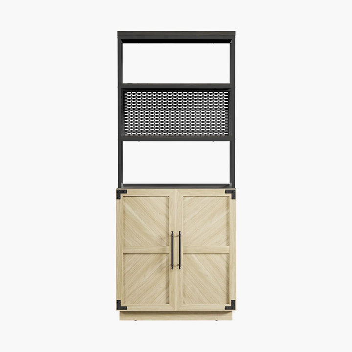 Willow 2 Doors Bookshelf, 75.3 Inch Tall