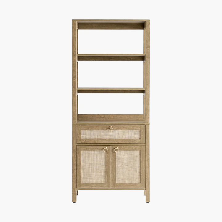 Terra 68.5Inch Bookshelf with Drawers
