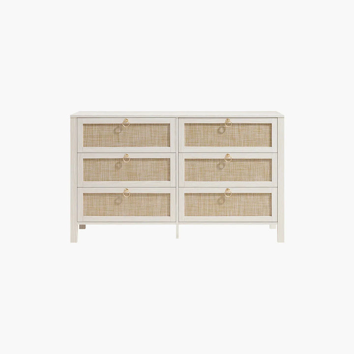 Terra White 6-Drawer Dresser