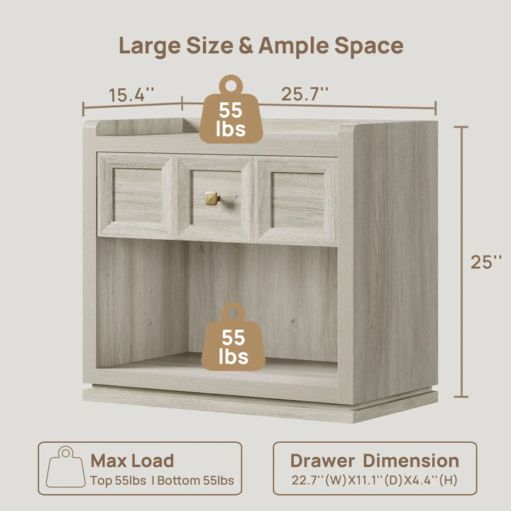Helio Nightstands, 26Inch Wide