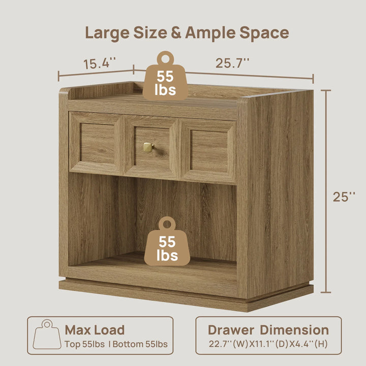 Helio Nightstands Set, 26 Inch Wide
