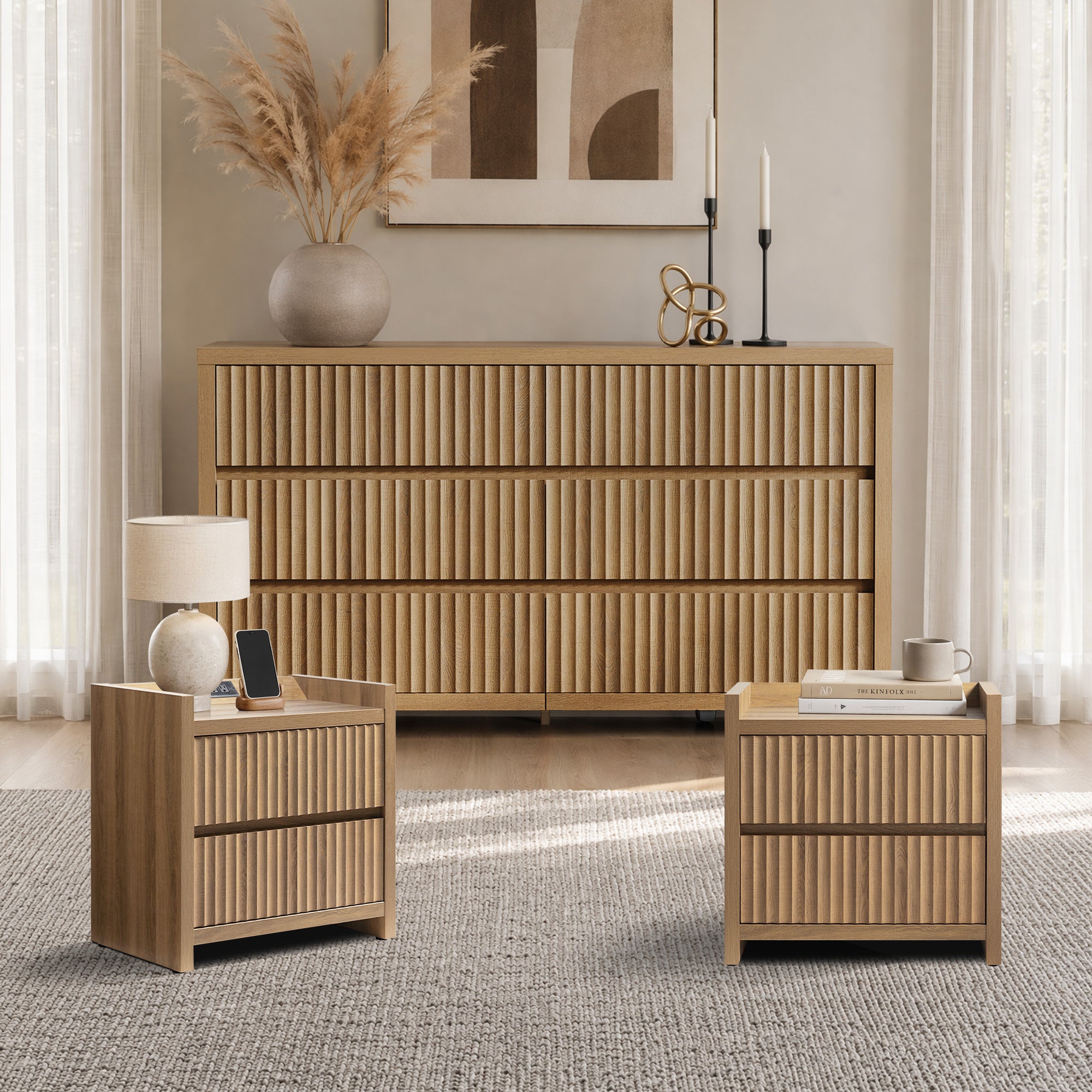 Prelude Modern Dresser and Nightstands Bedroom Sets