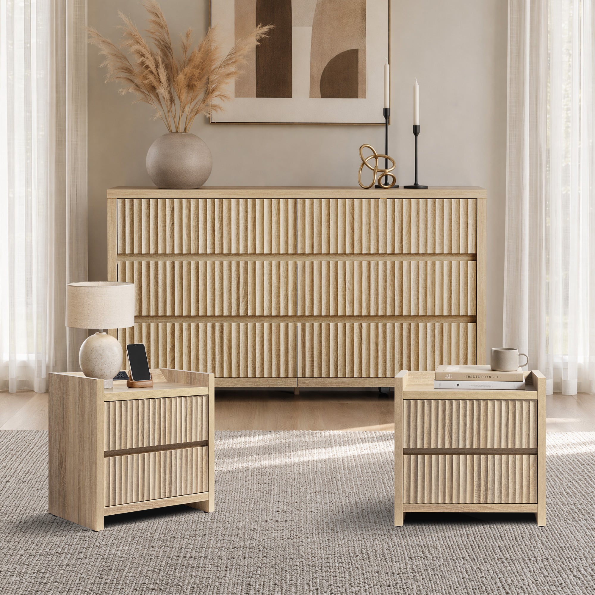 Prelude Modern Dresser and Nightstands Bedroom Sets