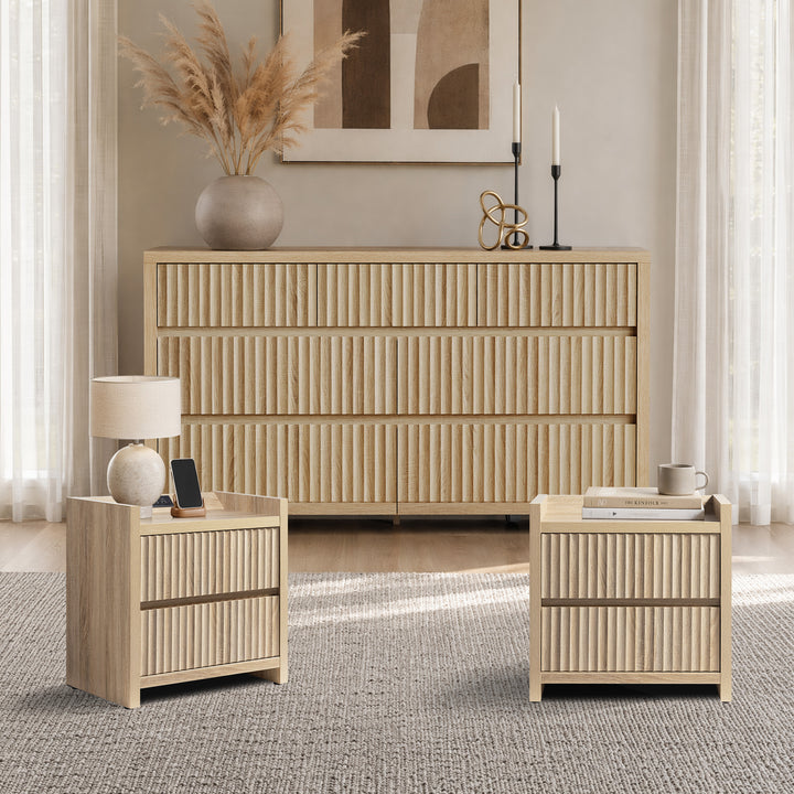 Prelude 7 Drawers Dresser and Nightstands Set