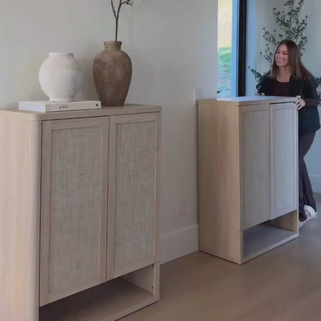 Zura Triple-Unit Shoe Cabinet, Holds 70 Pairs